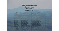 Desktop Screenshot of eaglemountainleather.com