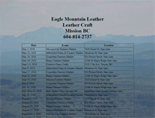 Tablet Screenshot of eaglemountainleather.com